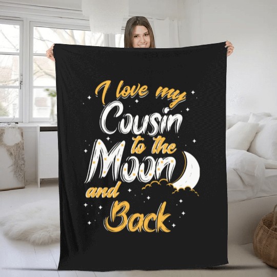 I love my cousin to the moon and back News Fleece Blankets