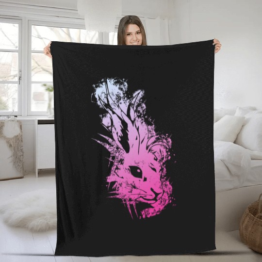 Rabbit StreetStyle - Pink Fleece Blankets