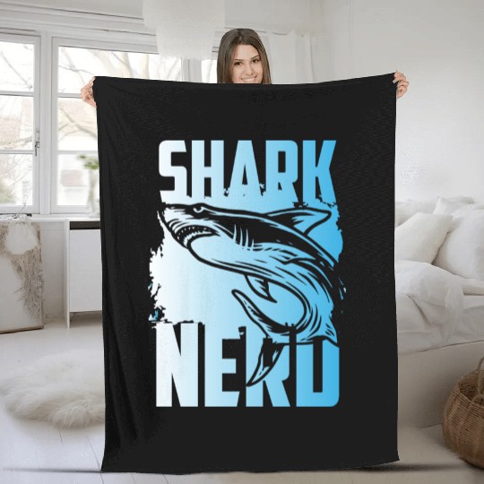Shark Shark Diver Fleece Blankets