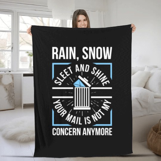 Retired Postal Worker Retirement Mailman Postman Fleece Blankets