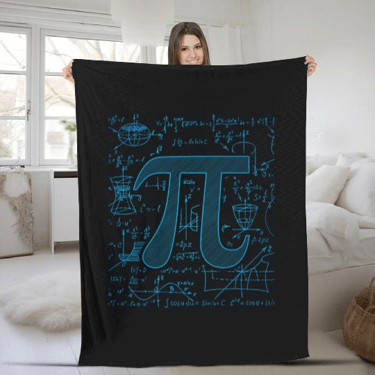 3.14 Pi Day Math Physics Irrational Number Circumf Fleece Blankets