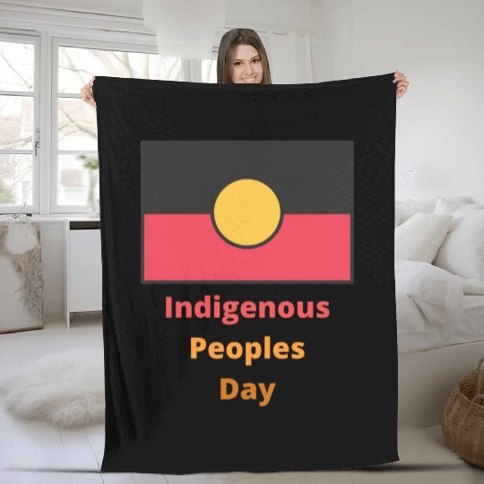 Native american indigenous day l Columbus Day Fleece Blankets