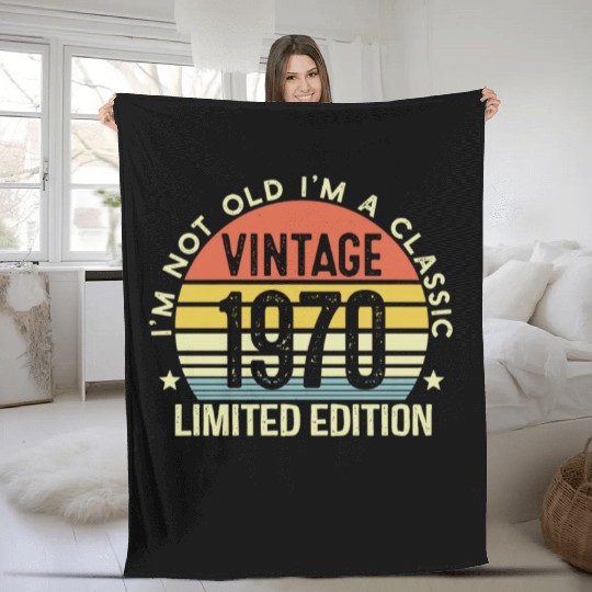 Vintage 1970 Limited Edition I Am A Classic Fleece Blankets