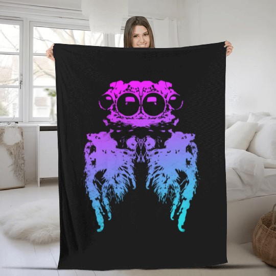 Spider Eyes - Purple Fleece Blankets