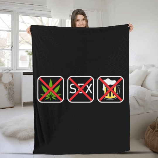 Straight Edge Vegan, Against Drugs, Punk Fleece Blankets
