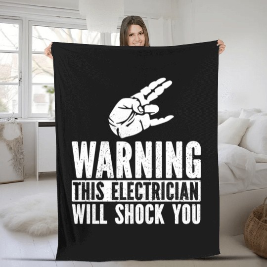 Electrician Electrical Engineer Lineman Fleece Blankets