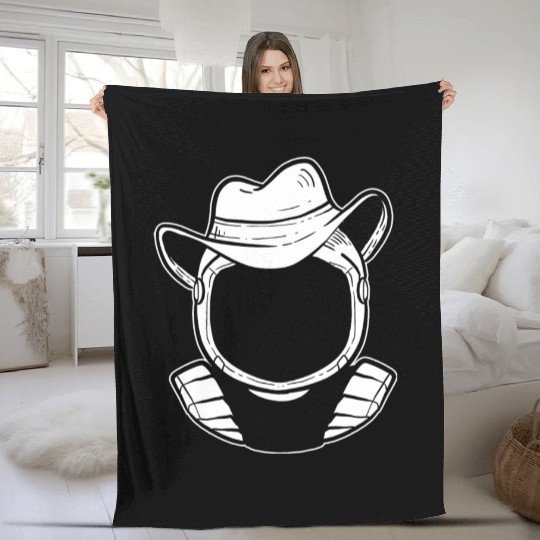 Astronaut Cowboy Astronaut Gift Fleece Blankets