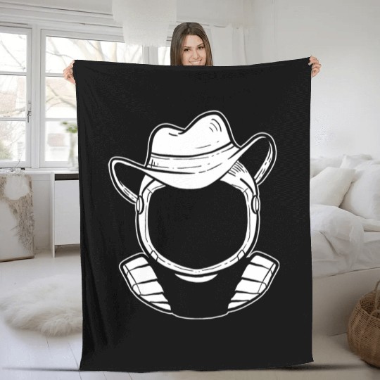 Astronaut Cowboy Astronaut Gift Fleece Blankets