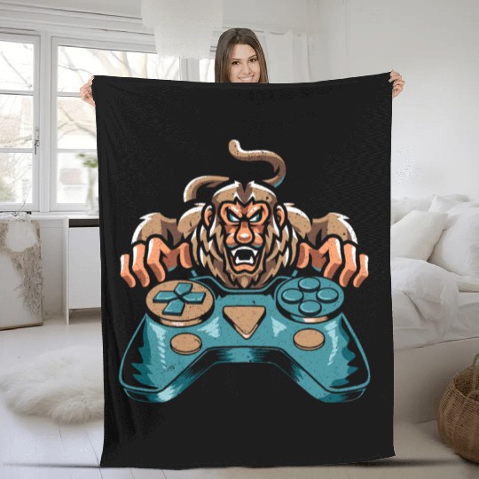 Gamer Proboscis Monkey Ape Wildlife Zookeeper Fleece Blankets