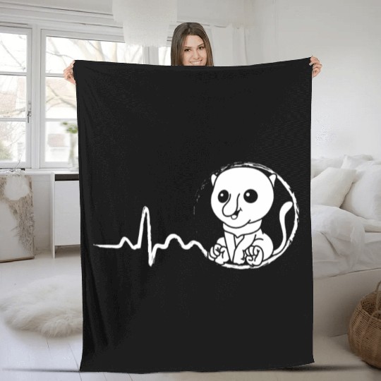 Proboscis Monkey Heartbeat Ape Wildlife Zookeeper Fleece Blankets