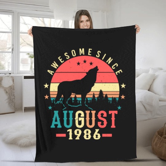 Year Of Construction 1986 In August Fleece Blankets