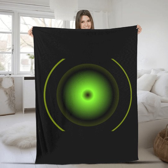Shapes dark green Fleece Blankets