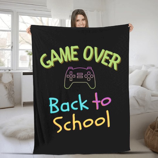 Game Over- Back to School time Fleece Blankets