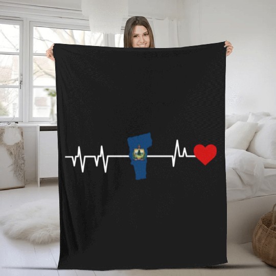 Vermont Heartbeat Gift Fleece Blankets