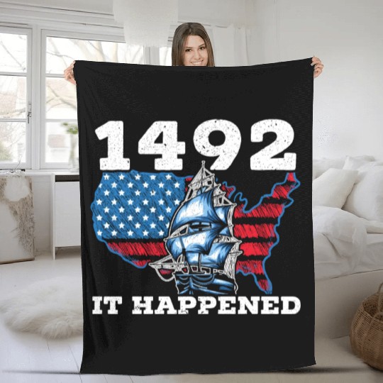 Columbus Day Christopher Columbus Navigator Fleece Blankets