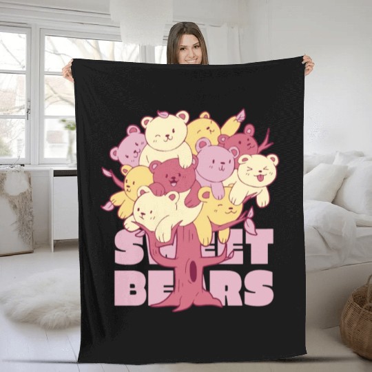 Sweet bears baby Fleece Blankets