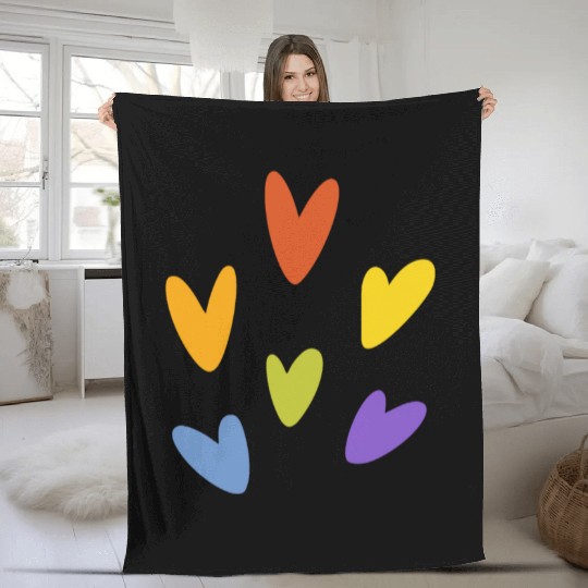 Lgbtq Gay Pride Month Rainbow Love Is Love Fleece Blankets