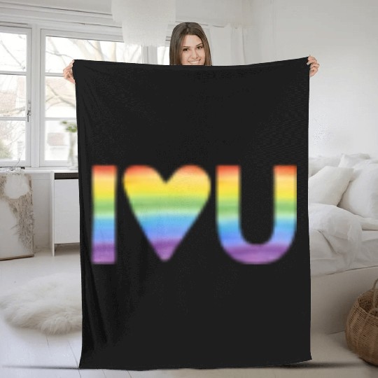 Lgbtq Gay Pride Month Rainbow Love Is Love Fleece Blankets