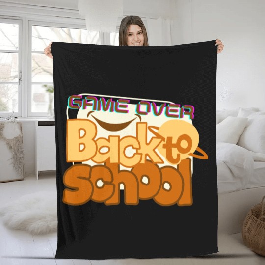Game Over Back To School - Back To School 2022 Fleece Blankets