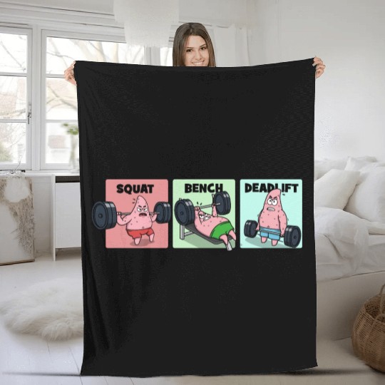 Majin Buu vs Patrick - Funny Anime Gym Fleece Blankets