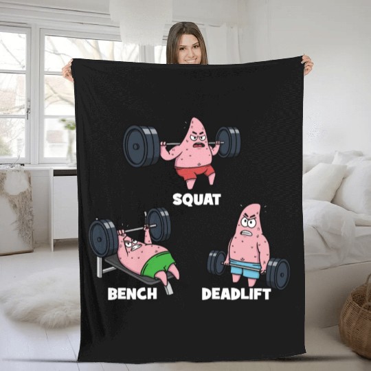Majin Buu vs Patrick - Funny Anime Gym Fleece Blankets