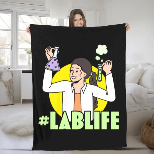 #LabLife Biologist Science Teacher Biology Major Fleece Blankets