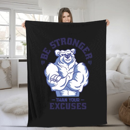 Muscle Bear Fleece Blankets
