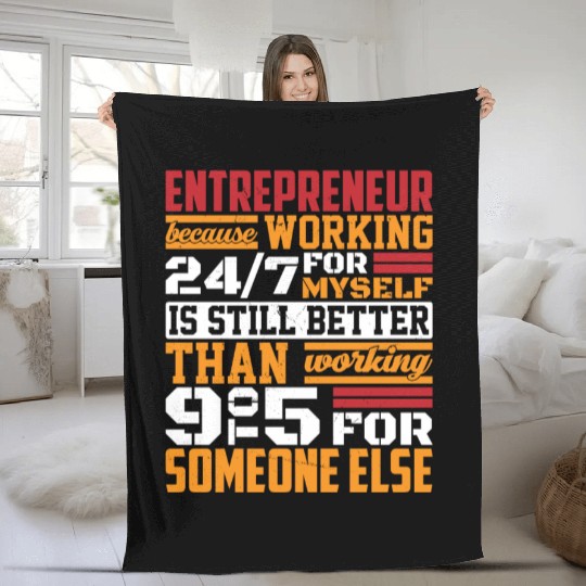 Entrepreneur Minded Business Lifestyle Gifts Idea Fleece Blankets