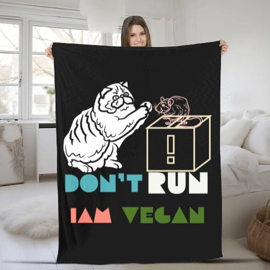 cat and mouse Fleece Blankets