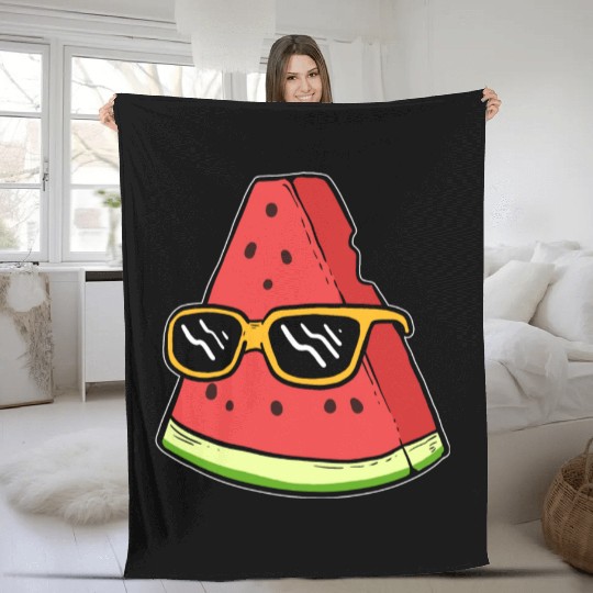 Chilling Watermelon Tourist Gift Fleece Blankets