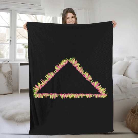 triangle nature icon grass Fleece Blankets