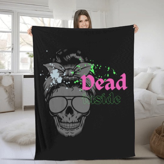 Dead Inside Fleece Blankets