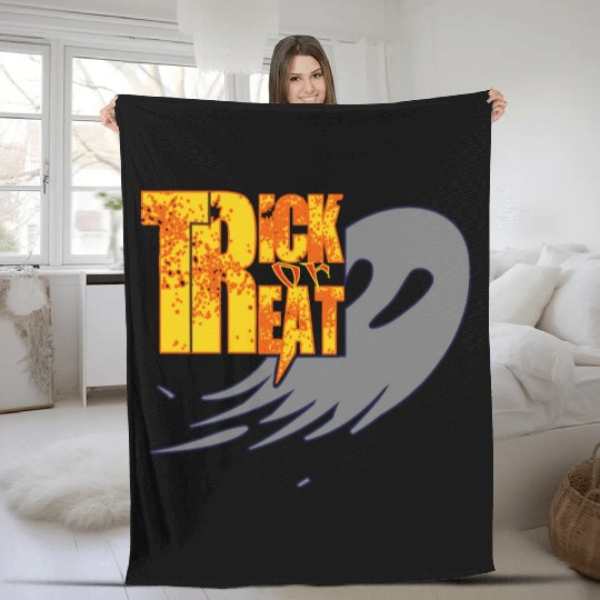 trick or treat Halloween day Fleece Blankets