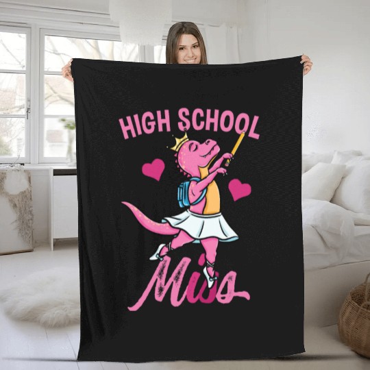 High School Miss Ballet Back To School Girls Fleece Blankets