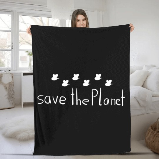 save the planet bees nature conservation climate p Fleece Blankets