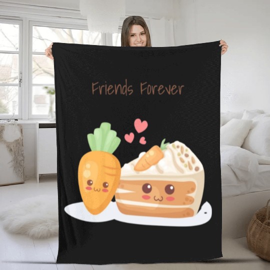 Friends Forever Carrot & Cake Fleece Blankets