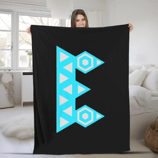 Letter E Logo Robot Fleece Blankets