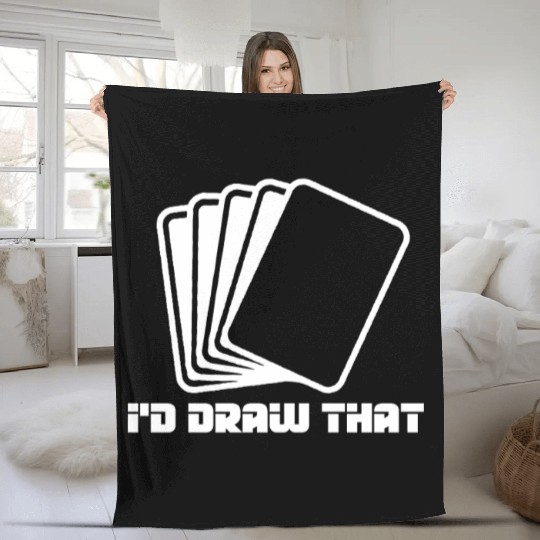 I'd Draw That Card Collector Fleece Blankets