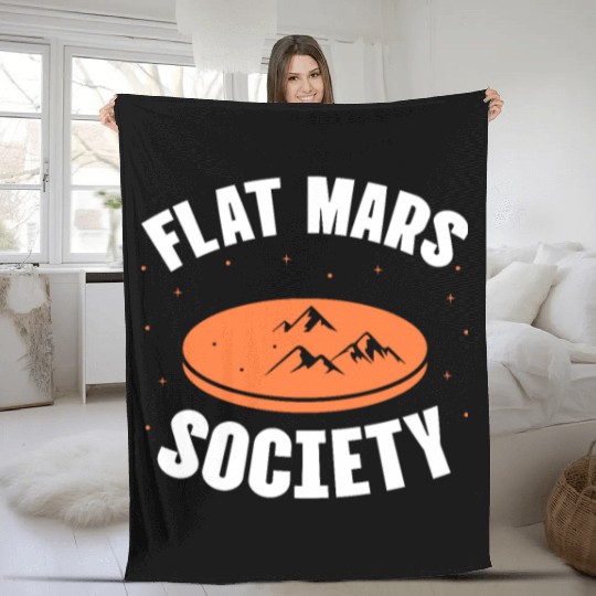Flat Mars Society Fleece Blankets