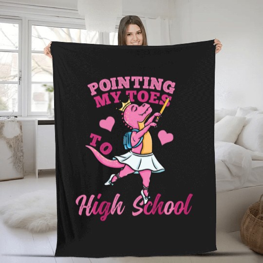 Pointing My Toes To High School Girls Fleece Blankets