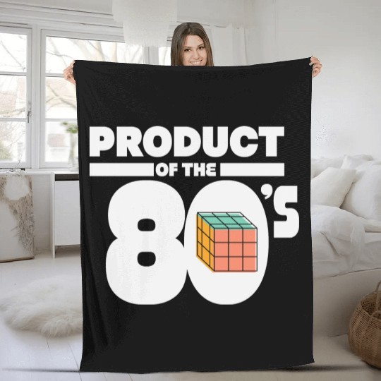 Product of the 80s 1980s Retro Vintage Cube Toy Fleece Blankets