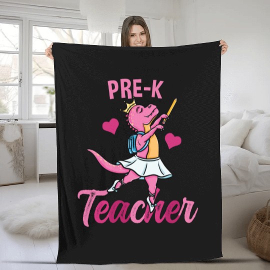 Pre-K Teacher Ballet Back To School Girls Fleece Blankets