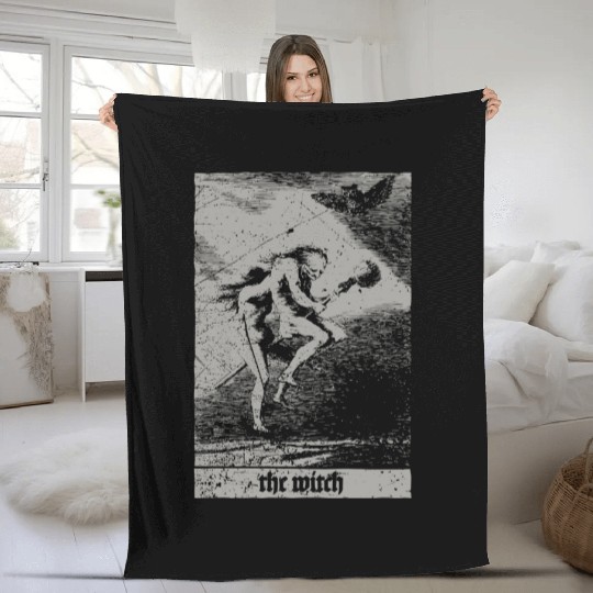 Vintage Occult The Witch Tarot Card Satanic Fleece Blankets