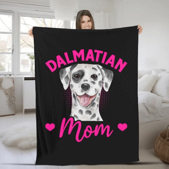 Dog Lover Puppy Cute Dalmatian Mom Fleece Blankets