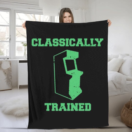 Classically Trained | Arcade player Fleece Blankets