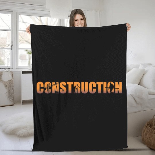 Construction Badge Trades Fleece Blankets