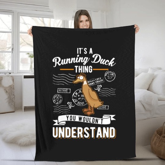It's A Running Duck Thing Fleece Blankets