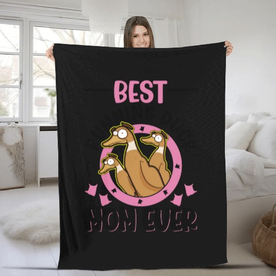 Best Running Duck Mom Ever Fleece Blankets
