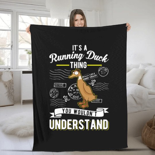 It's A Running Duck Thing Fleece Blankets