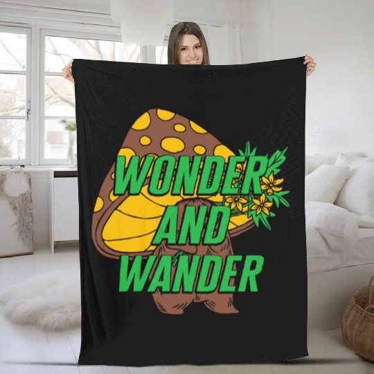 Fungi Fleece Blankets, Wonder And Wander Fleece Blankets, Funny Healthy